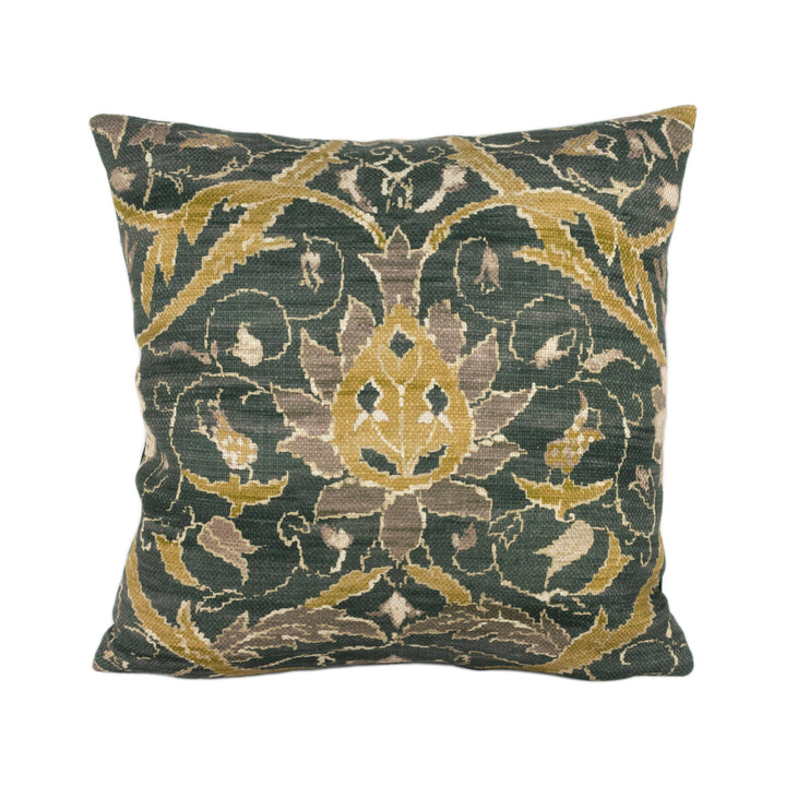 William Morris - Montreal - Charcoal / Mustard - Cushion Cover Throw Pillow Designer Home Decor.