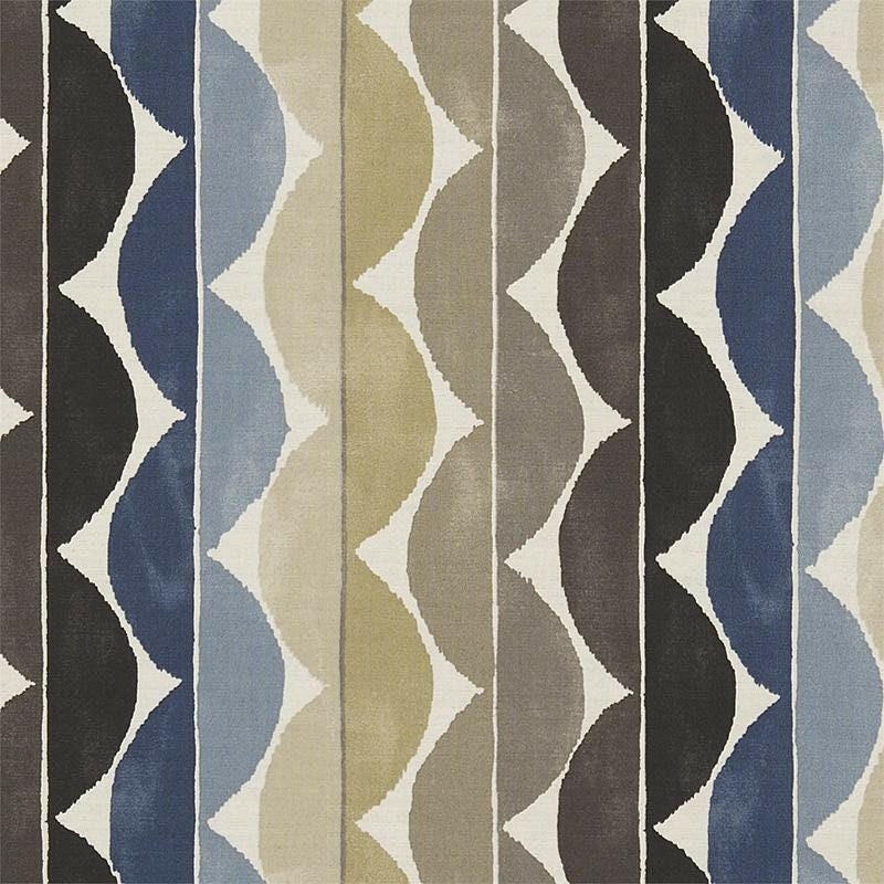 Scion - Yoki - 5 Colourways Available - Terracotta / Berry / Sapphire / Denim / Fig - Retro Curvy Cushion Cover - Handmade Throw Pillow.