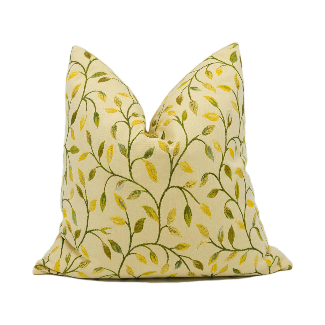Voyage - Cervino - Autumn - Fine Leafy Scrolling Vine Cushion Cover - Handmade Throw Pillow - Designer Home Décor.