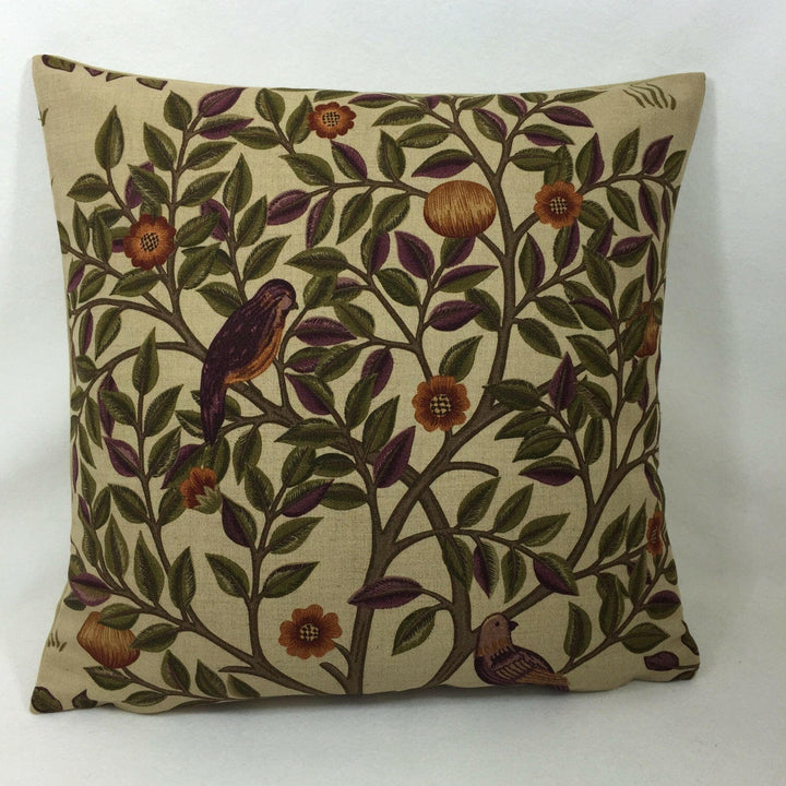 William Morris - Kelmscott Tree - Mulberry / Russet - Classic English Designer Cushion Cover - Luxury Throw Pillow - Handmade Home Decor.
