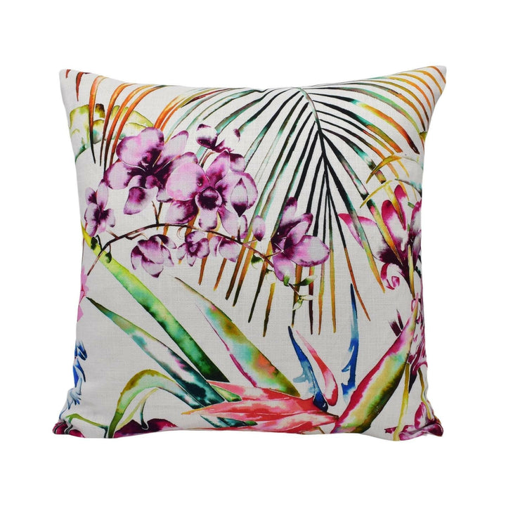 Harlequin - Paradise - Papaya / Flamingo / Apple - Dynamic Energetic Exotic Floral Designer Cushion Cover - Luxury Throw Pillow - Handmade.