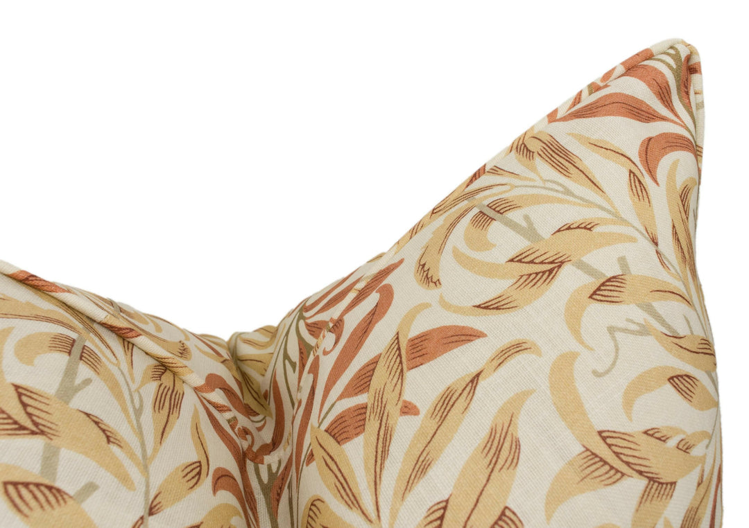 William Morris - Willow Bough - Russet / Wheat - Iconic Arts and Crafts Design Cushion Cover - Handmade Throw Pillow - Designer Home Décor.
