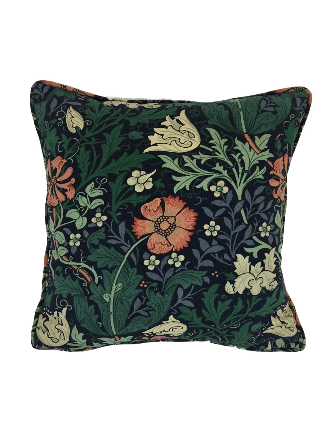 William Morris - Compton - Indigo / Green - Stunning Classic Designer Cushion Cover Throw Pillow Designer Home Decor.