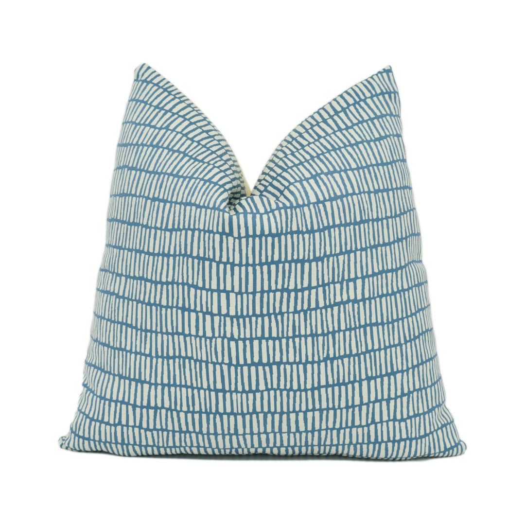 Scion - Tocca - Denim - Simplistic Modern Geometric Cushion Cover Handmade Throw Pillow Designer Home Décor.