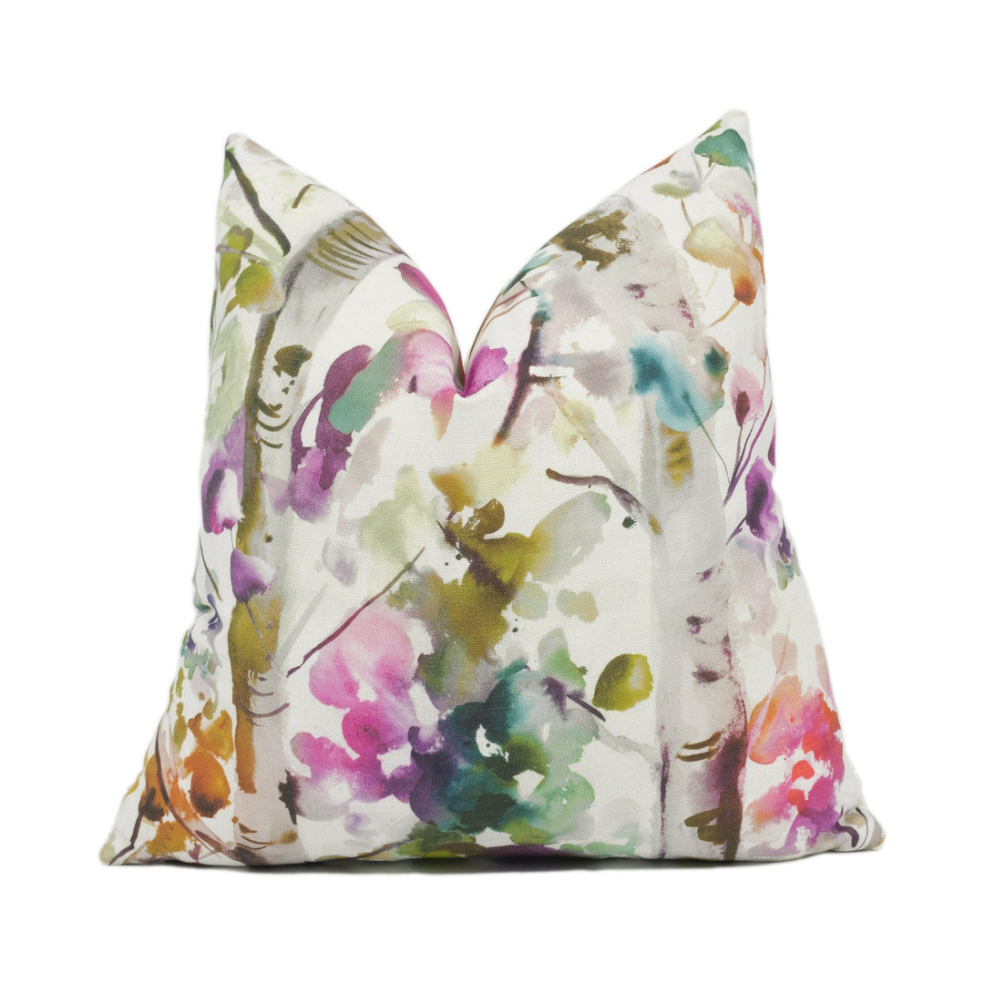 Voyage - Jumanah - Lotus - Stunning Colourful Watercolour Cushion Cover - Handmade Throw Pillow - Designer Home Décor.