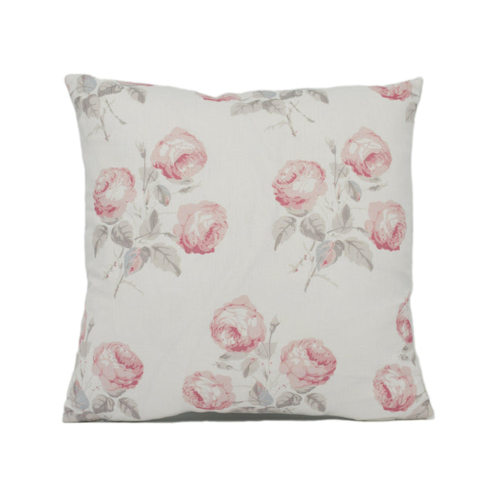 Colefax and Fowler - Bowood - Pink / Grey Linen Union - Classic Iconic Floral Cushion Cover - Handmade Throw Pillow - Designer Home Décor.