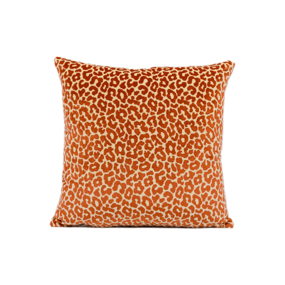 Timothy Corrigan for Schumacher - Madeleine - Grenadine - Luxurious Leopard Print Velvet Designer Cushion Cover - Handmade Throw Pillow.