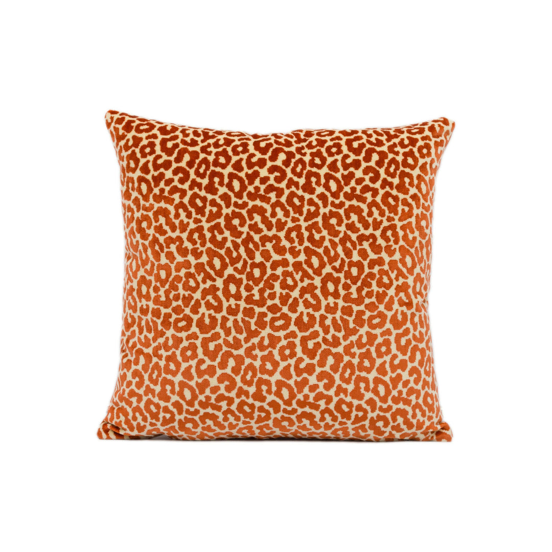 Timothy Corrigan for Schumacher - Madeleine - Grenadine - Luxurious Leopard Print Velvet Designer Cushion Cover - Handmade Throw Pillow.