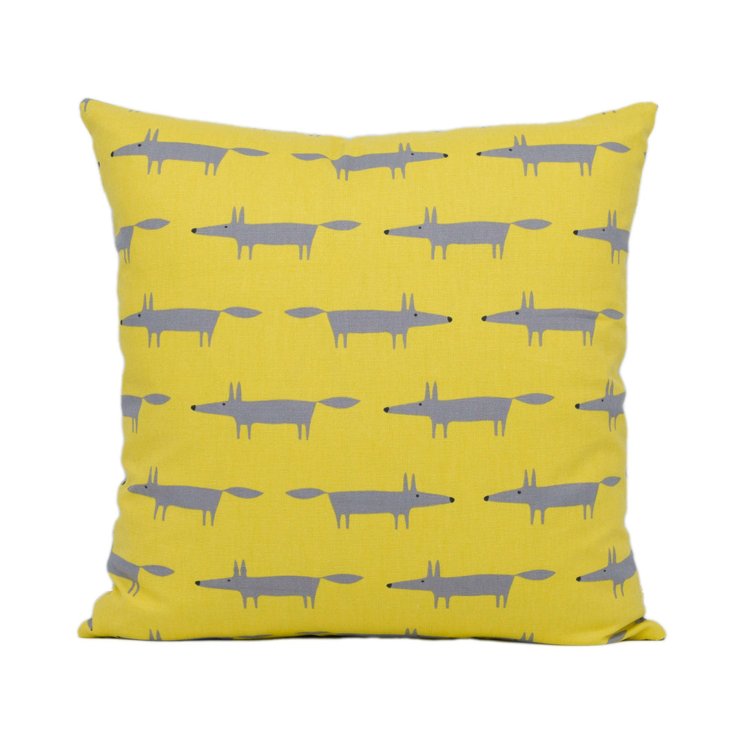 Scion - Little Fox - 4 Colourways to Choose From - Super Cute Mini Mr Fox Cushion Cover - Handmade Throw Pillow Designer Home Decor.