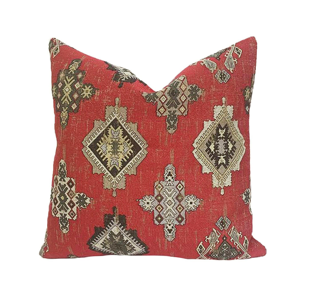 Clarke and Clarke - Konya - Crimson - Stunning Turkish Design Cushion Cover Throw Pillow Designer Home Decor.