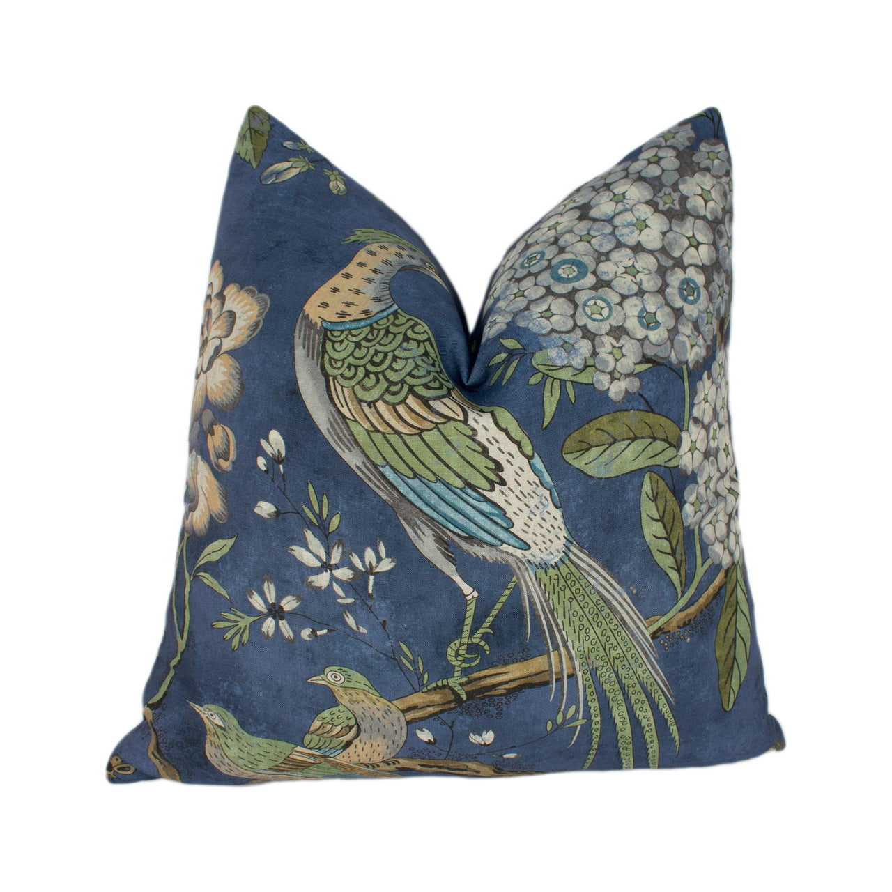 Anna French for Thibaut - Villeneuve - Navy - Antique Avant Garde Bird Designer Cushion Cover - Luxury Throw Pillow - Handmade Home Decor