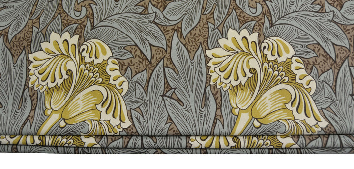 William Morris - Tulip - Bullrush & Slate - Professionally Made Roman Blind Made to Measure.