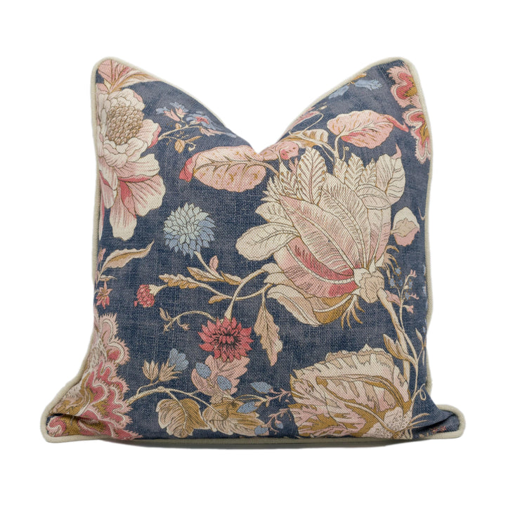 Clarke & Clarke Sissinghurst Cushion Cover – Midnight Spice Floral Throw Pillow