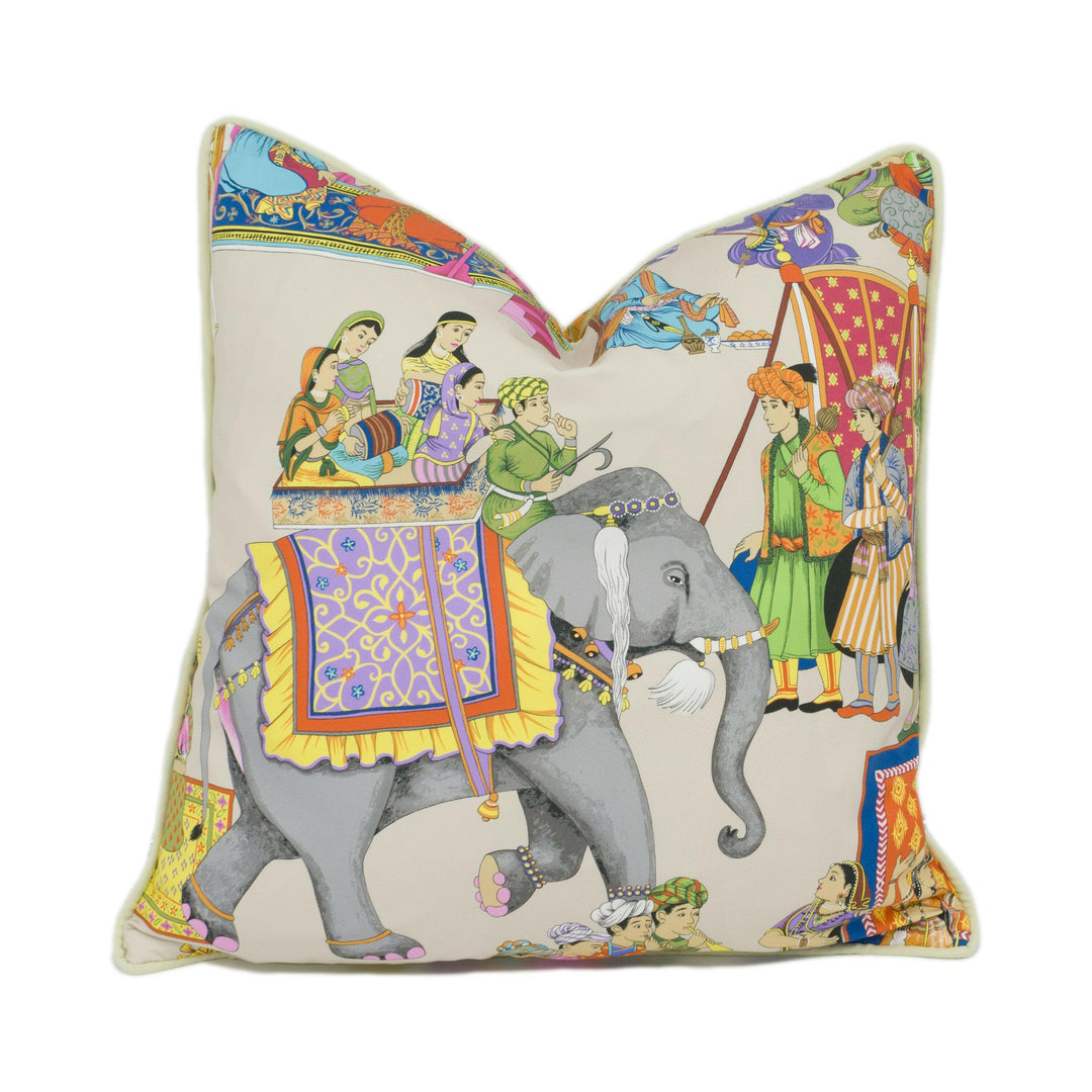 Manuel Canovas - Kalinda - Rose Persan -  Vibrant Indian Inspired Designer Cushion Cover - Handmade Throw Pillow - Designer Home Decor.