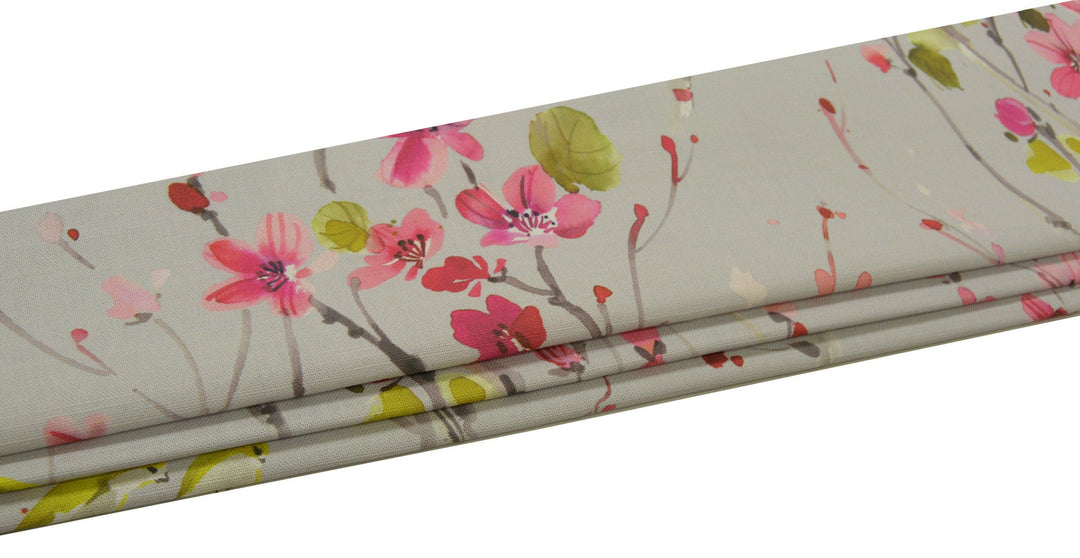 Voyage Decoration - Armathwaite - Blossom / Silver - Professionally Made Roman Blind.