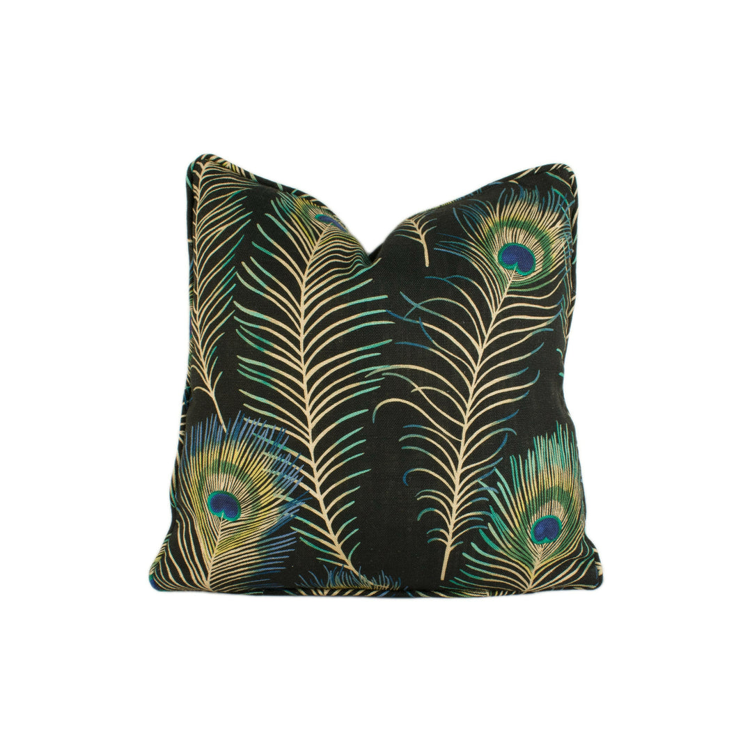 Sanderson - Themis - Ink - Stunning Self Piped Designer Cushion Cover Home Décor Throw Pillow.
