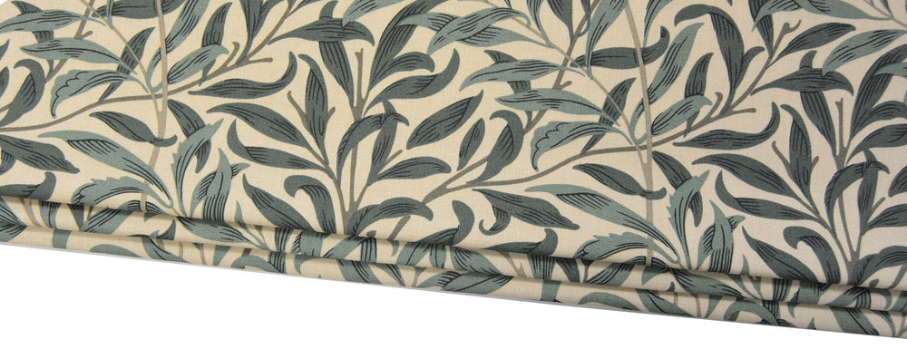 William Morris - Willow Bough - Taupe / Green - Made To Measure Professionally Made Roman Blind.