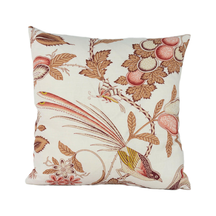 Schumacher - Campagne - Rose & Ochre - Lush Lively French Floral Designer Cushion Cover - Handmade Throw Pillow - Designer Home Decor.