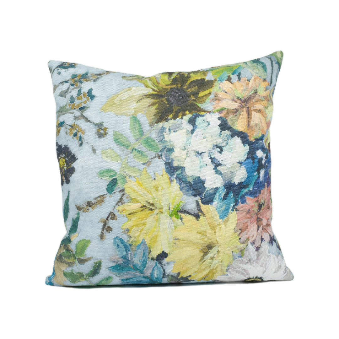 Designers Guild - Glynde - Eau De Nil - Beautiful Large Scale Painterly Floral Cushion Cover - Handmade Throw Pillow - Designer Home Décor.