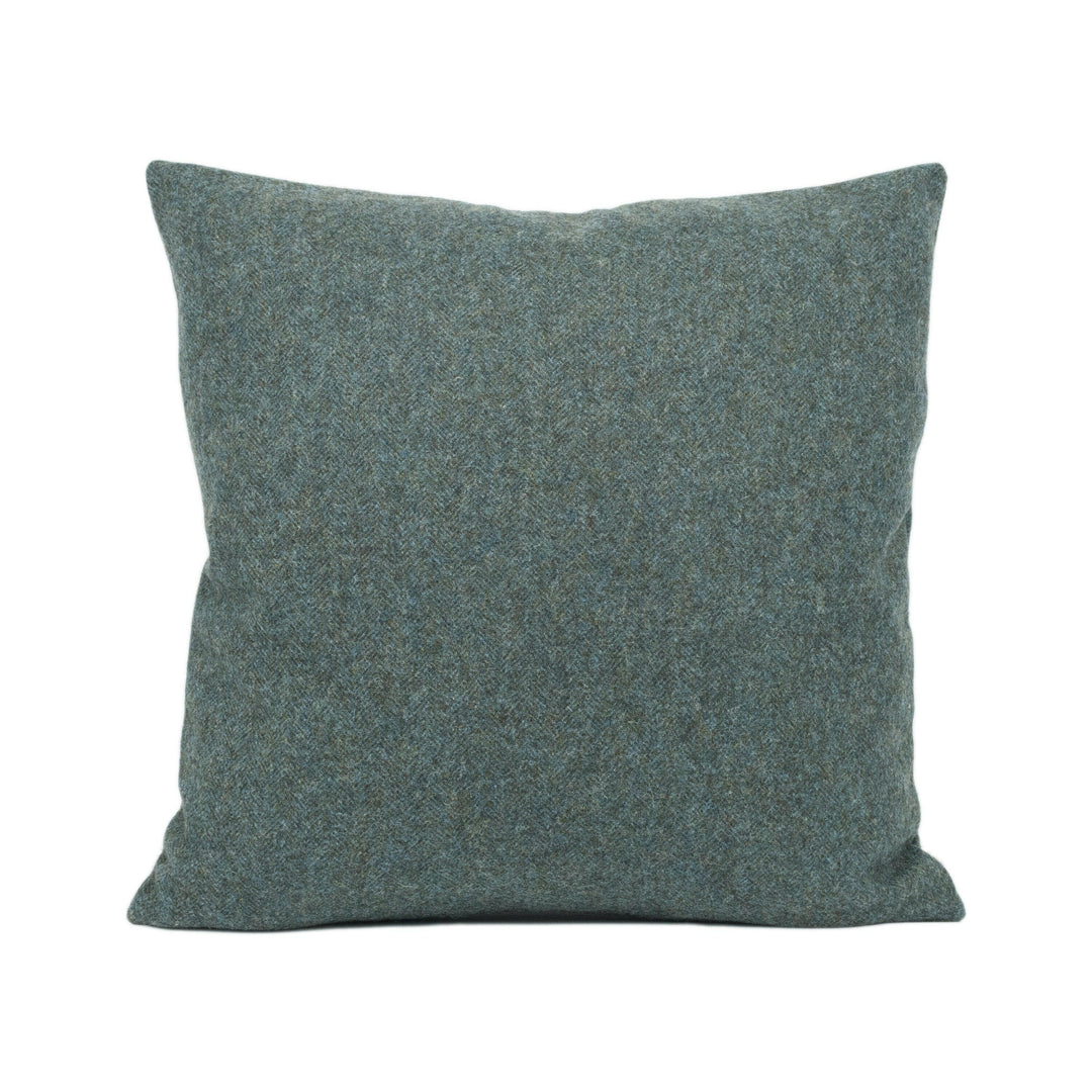 Abraham Moon - Aberdeen - Sea - 100% Wool Cushion Cover - Designer Plaid Pillow Cover - Handmade Custom Abraham Moon Pillow.