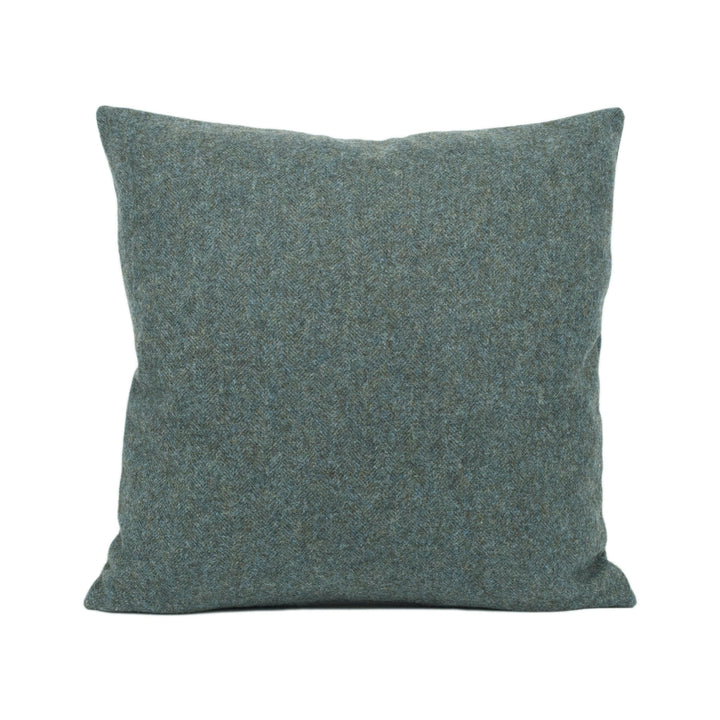 Abraham Moon - Aberdeen - Sea - 100% Wool Cushion Cover - Designer Plaid Pillow Cover - Handmade Custom Abraham Moon Pillow.