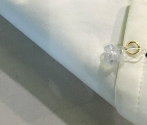 Thibaut - Navesink - Cream on Navy - Made To Measure Professionally Made Roman Blind.