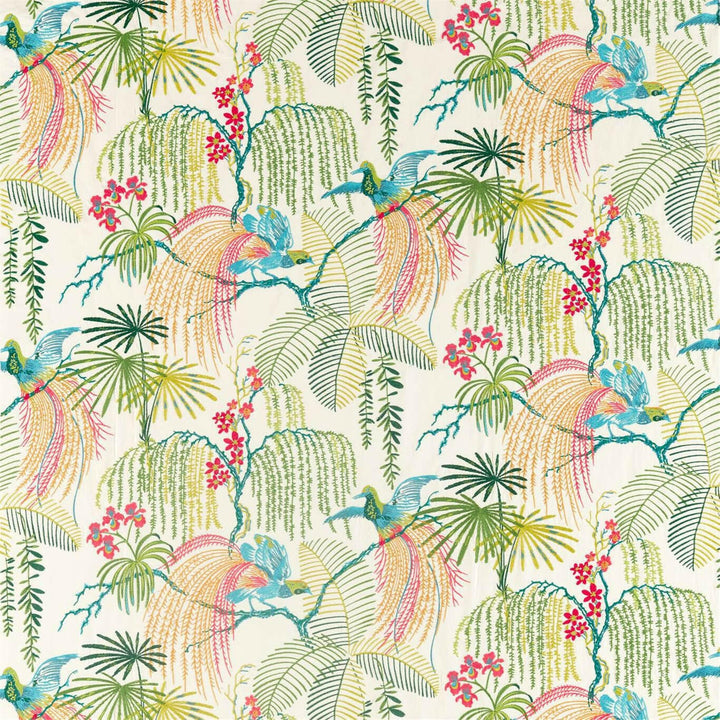 Sanderson - Rain Forest Embroidery - Tropical - Exotic Embroidered Cushion Cover - Handmade Throw Pillow - Designer Home Décor.