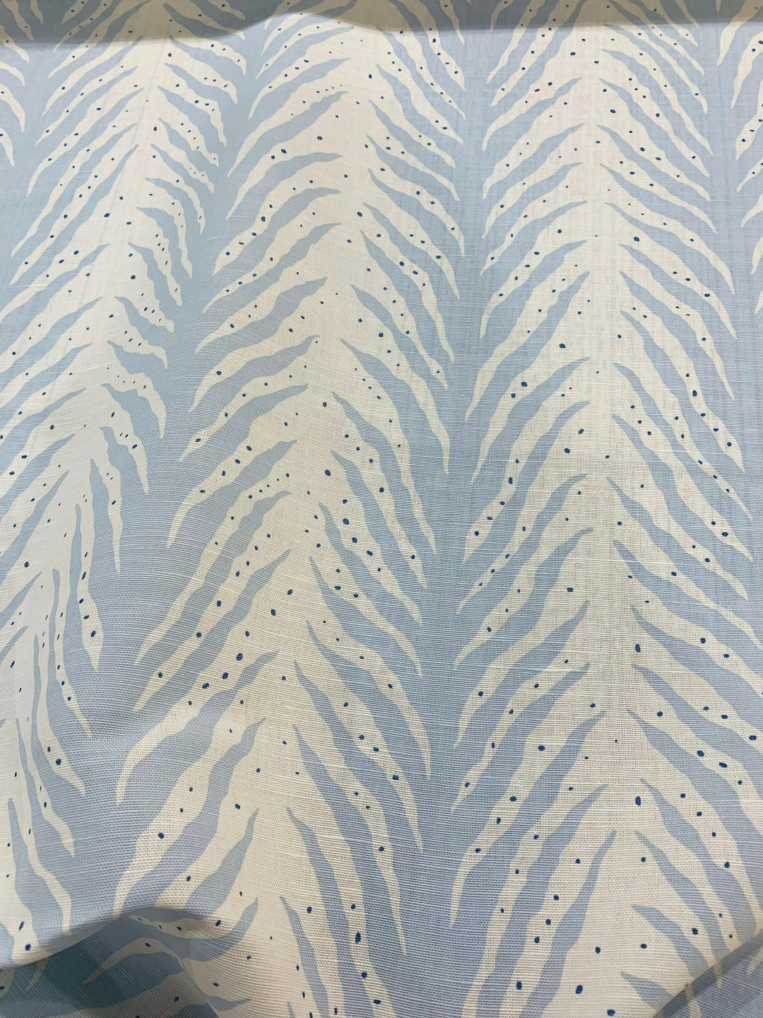 Schumacher Fabric -  Creeping Fern - Slumber Blue Made  to Measure Curtains.