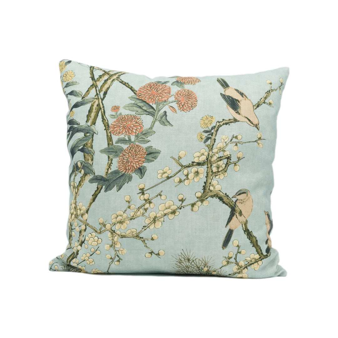 Thibaut - Katsura - Mist - Rich Winding Japanese Maple Floral Designer Cushion Cover - Luxury Throw Pillow - Designer Home Decor.