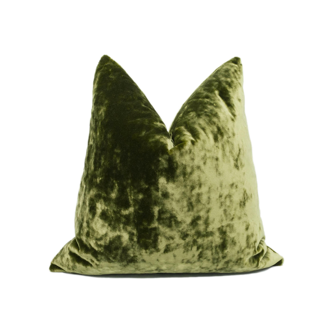 Stunning Green Designer Crushed Velvet Cushion Cover Home Decor Throw Pillow.