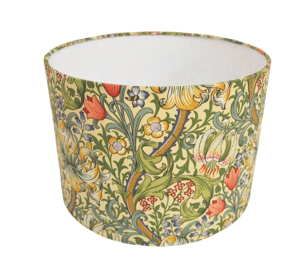 William Morris - Golden Lily - Green / Gold - Lampshade Stunning Handmade.
