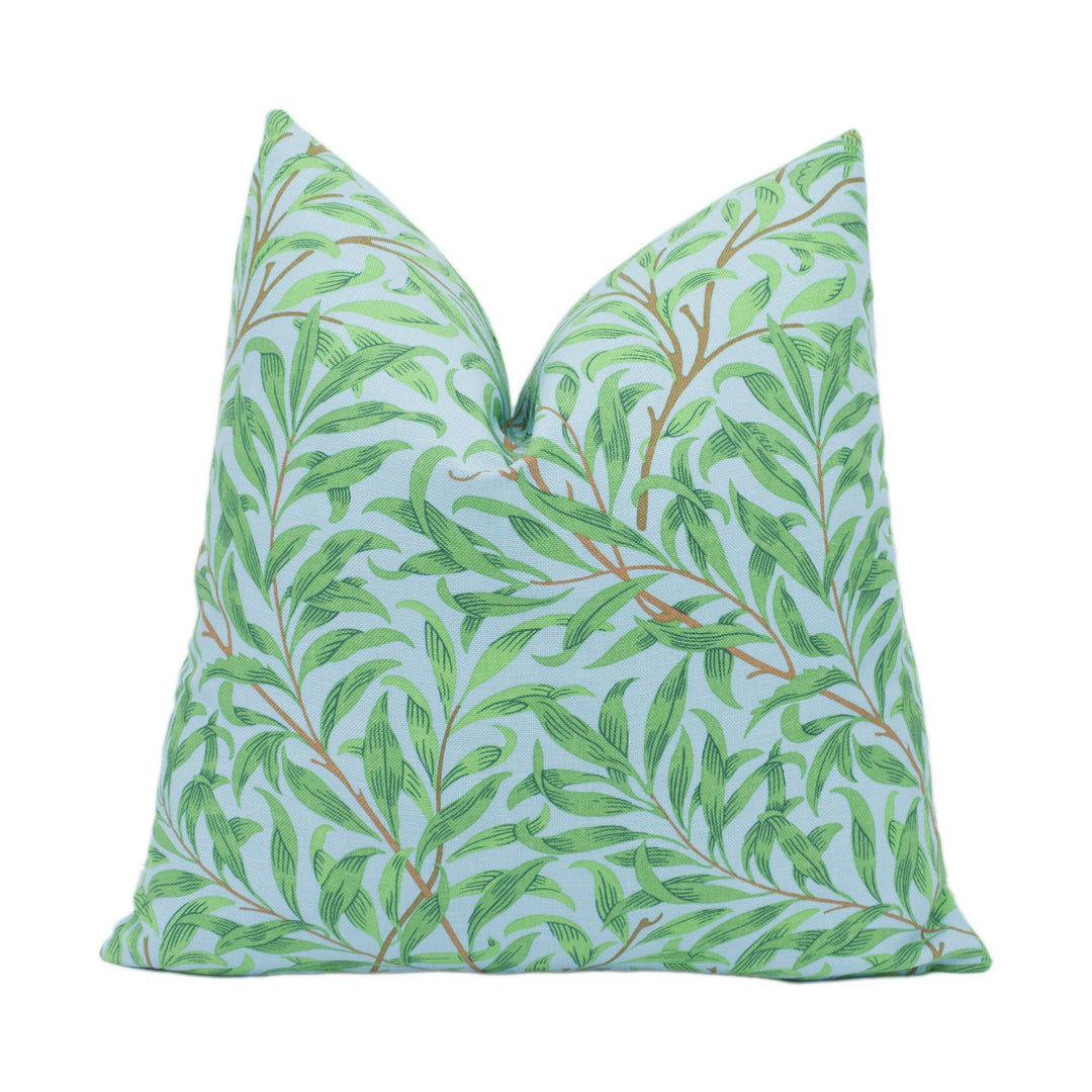William Morris - Ben Pentreath - Willow Boughs - Sky / Leaf Green - Cushion Cover Throw Pillow Designer Home Décor.