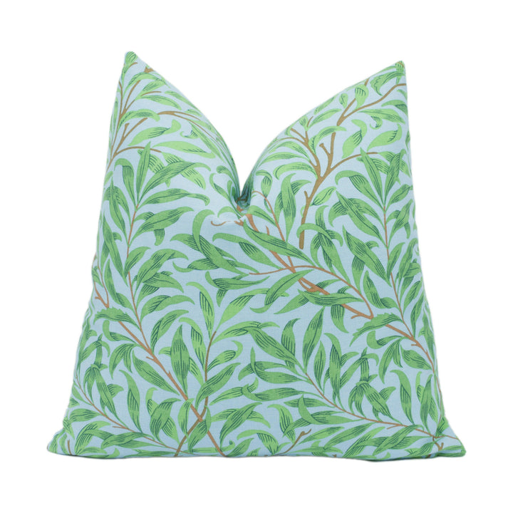 William Morris - Ben Pentreath - Willow Boughs - Sky / Leaf Green - Cushion Cover Throw Pillow Designer Home Décor.