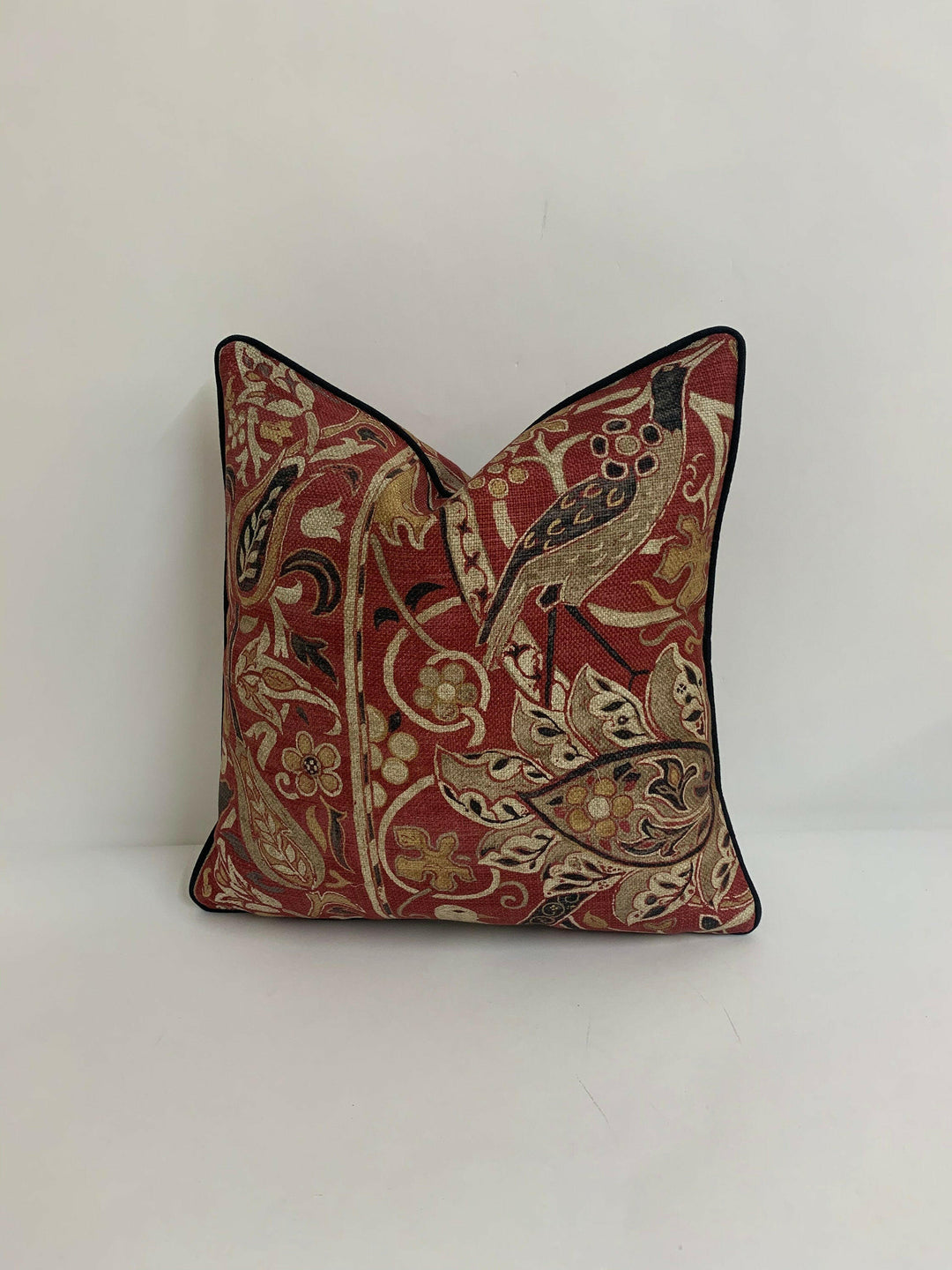 William Morris - Bullerswood - Paprika / Gold - Cushion Cover Throw Pillow Designer Home Decor.