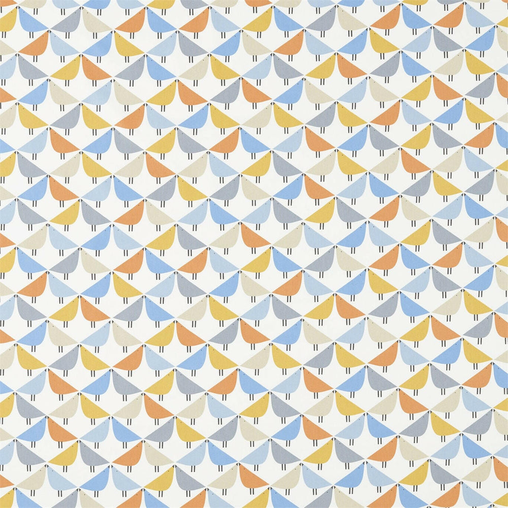 Scion Fabric - Lintu -  Satsuma/Sky/Pebblev  Made to Measure Curtains + buy by the metre.