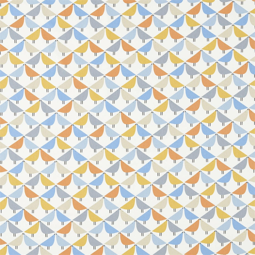Scion Fabric - Lintu -  Satsuma/Sky/Pebblev  Made to Measure Curtains + buy by the metre.
