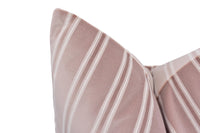 Thumbnail for a close up of a pink and white striped pillow