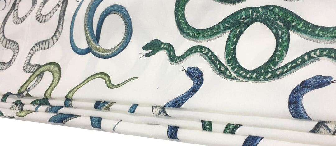 Schumacher - Giove -  Emerald & Sapphire -  Made To Measure Professionally Made Roman Blind.
