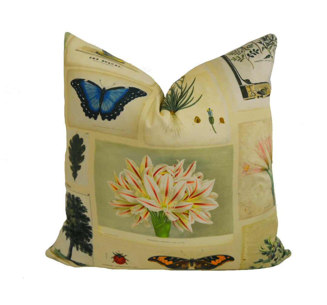 Designers Guild - Flora and Fauna - Parchment - Cushion Cover Throw Pillow Designer Home Decor.