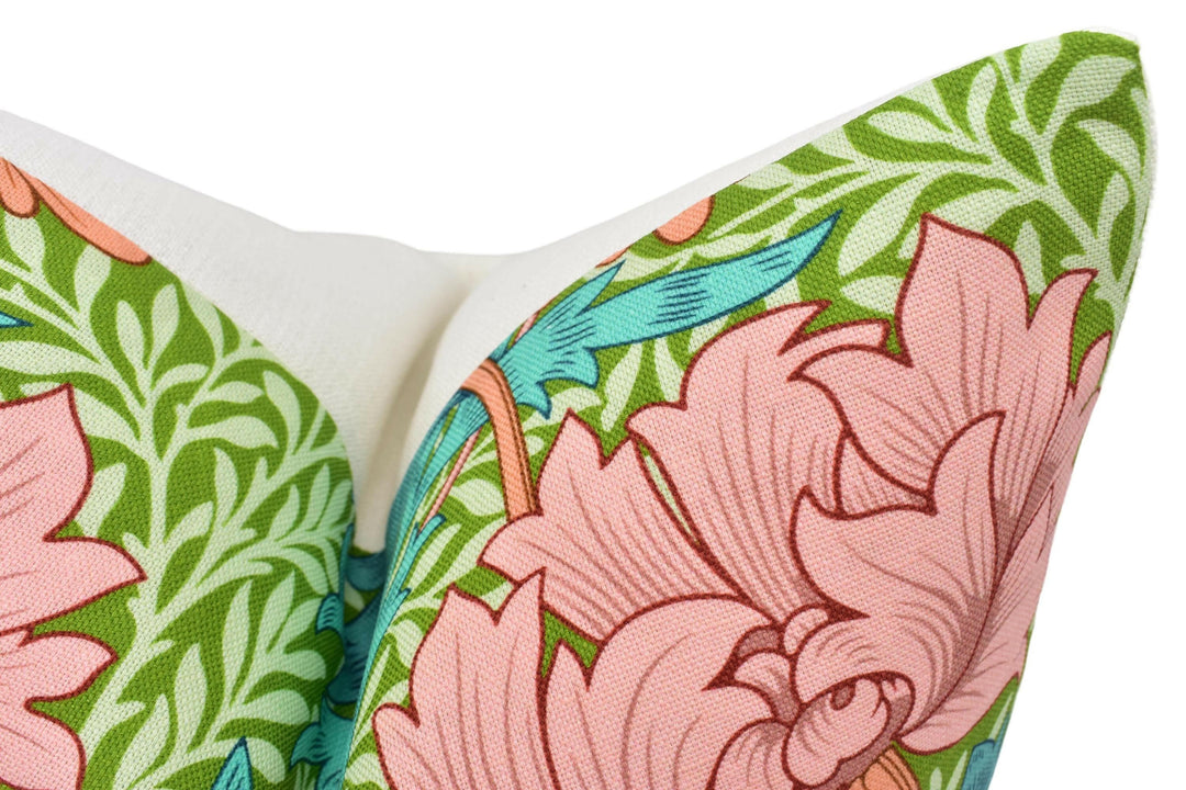 William Morris x Ben Pentreath - Chrysanthemum - Summer - Vibrant Japanese Inspired Modern Maximalist Designer Cushion Cover - Luxury Throw.