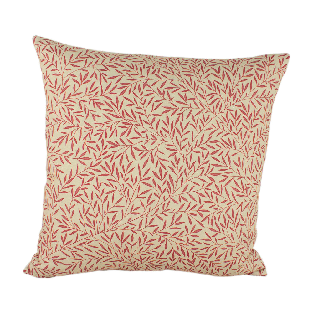 William Morris - Lily Leaf - Red - Cushion Cover Throw Pillow Stunning Designer Home Decor.