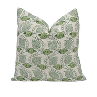 Thumbnail for a green and white pillow on a white background