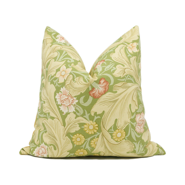 William Morris - Leicester - Green - Scrolling Acanthus Leaf Cushion Cover - Handmade Throw Pillow - Designer Home Décor.