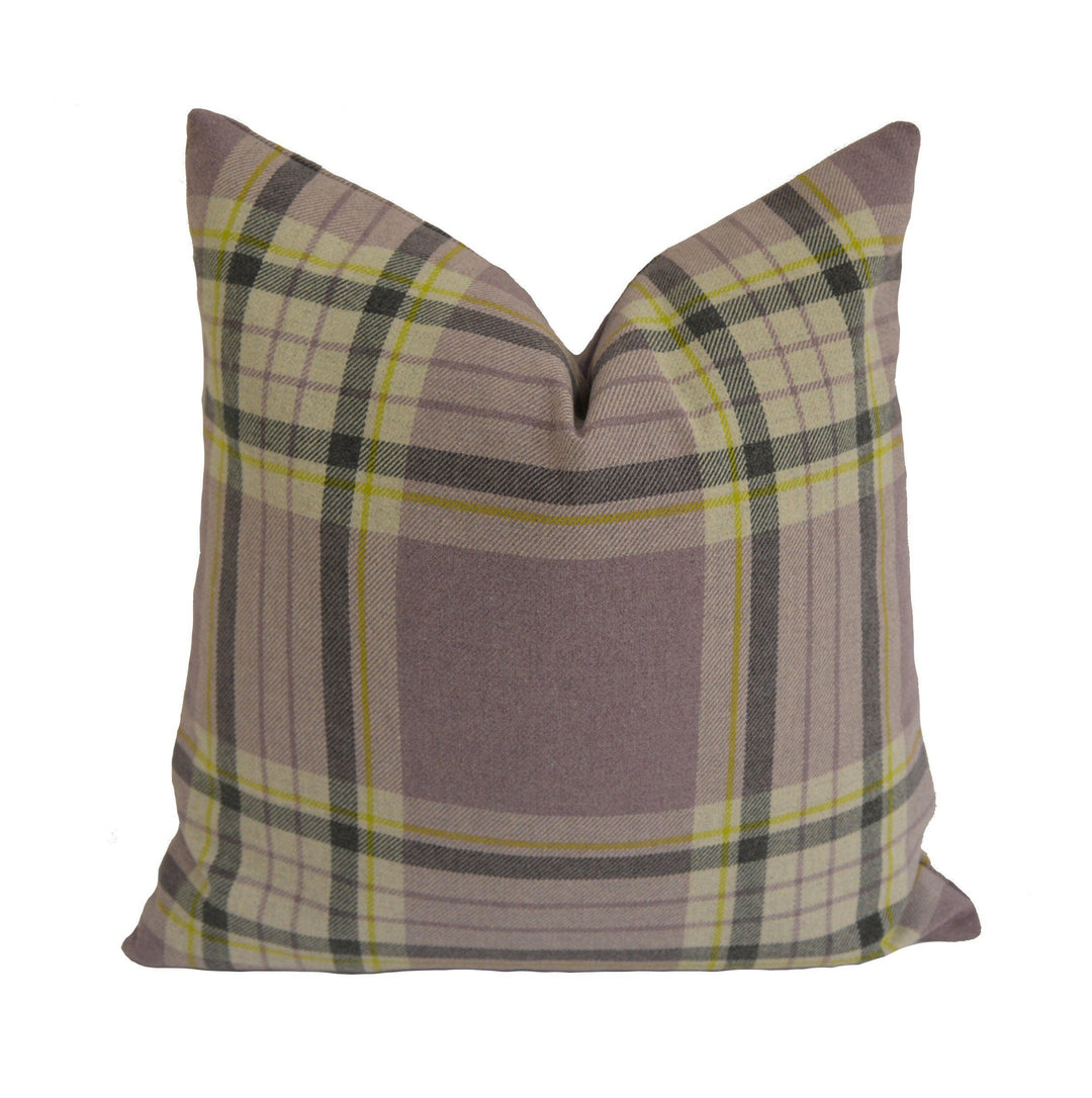 Clarke & Clarke - Glenmore - Heather - Stunning Plaid Cushion Cover Throw Pillow Designer Home Decor.