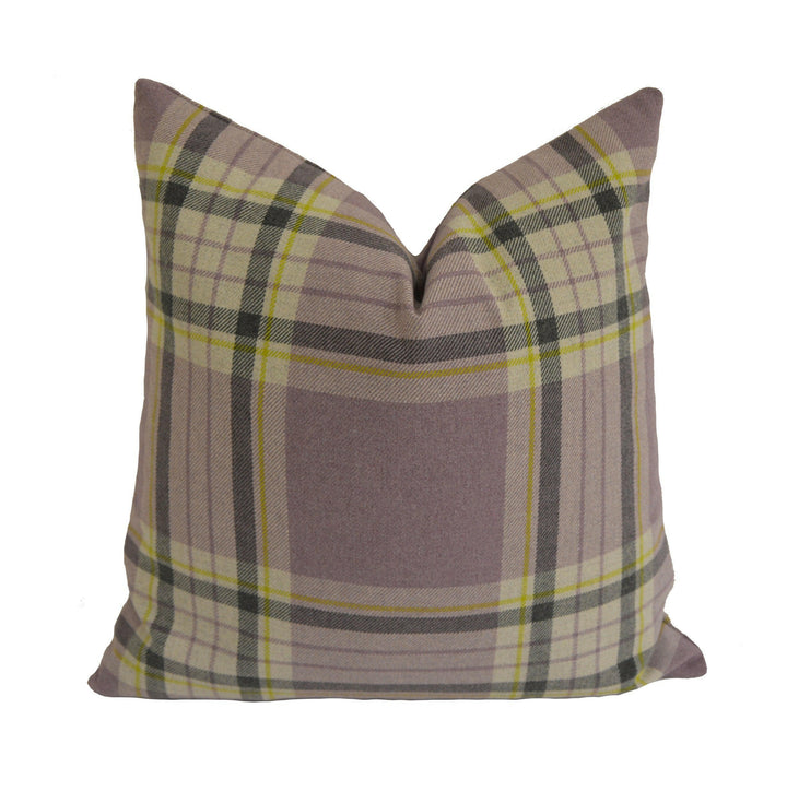 Clarke & Clarke - Glenmore - Heather - Stunning Plaid Cushion Cover Throw Pillow Designer Home Decor.