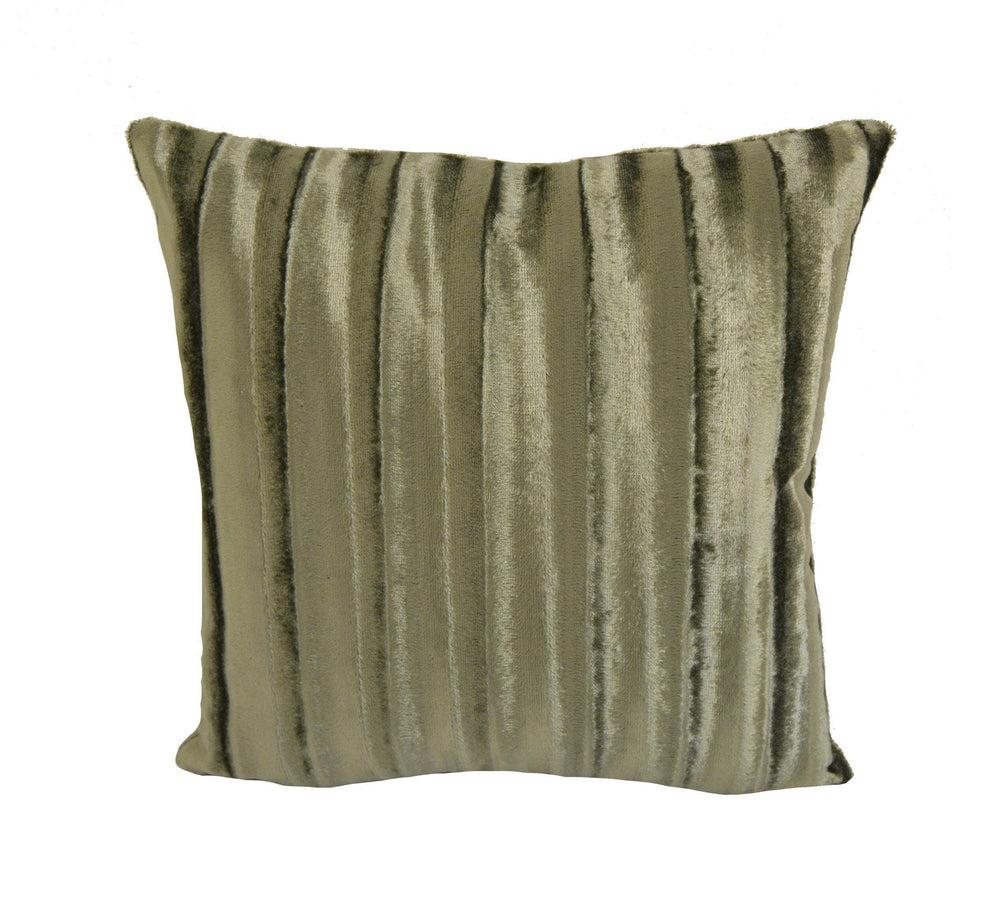 Clarke and Clarke - Rhythm - Ash - Stunning Striped Velvet Cushion Cover Throw Pillow Designer Home Decor.