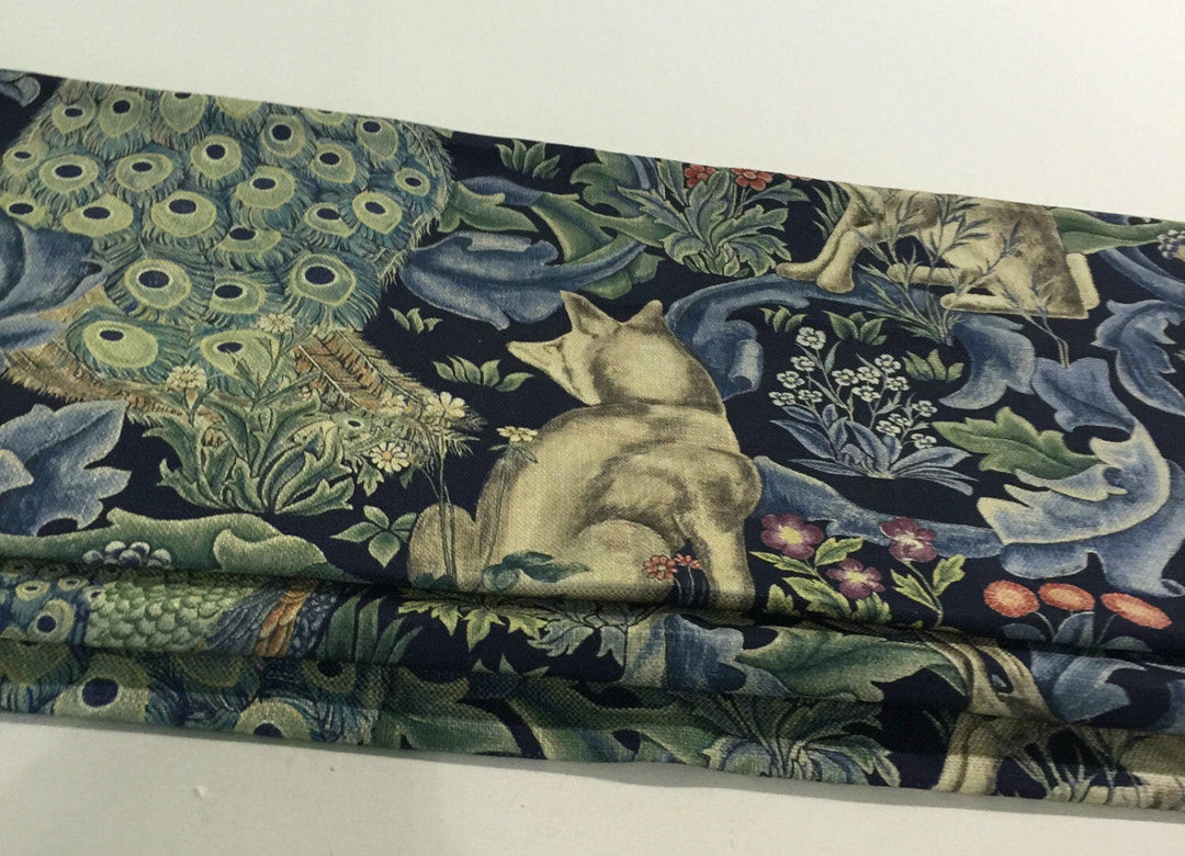 William Morris Forest Indigo Linen Made To Measure Professionally Made Roman Blind.