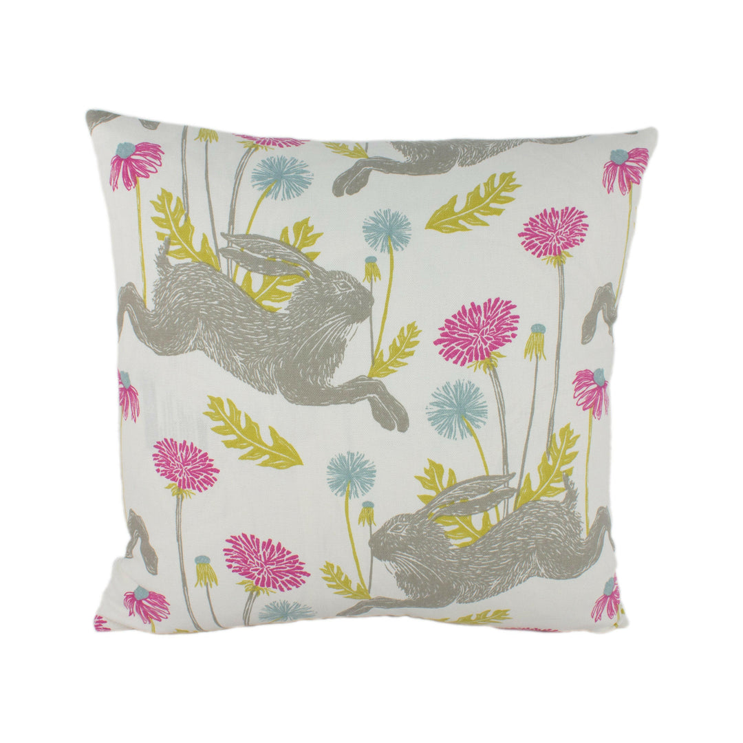 Clarke & Clarke x Studio G - March Hare - Summer - Stunning Rabbit Cushion Cover Throw Pillow Designer Home Decor.
