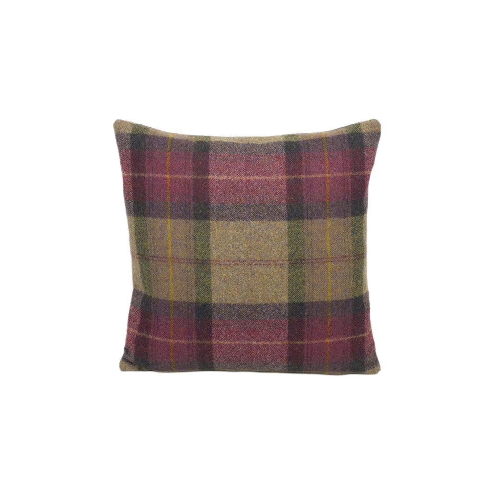 Abraham Moon - Skye - Heather  - 100% Wool Cushion Cover - Designer Plaid Pillow Cover - Handmade Custom Abraham Moon Pillow.