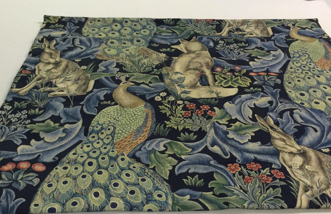 William Morris Forest Indigo Linen Made To Measure Professionally Made Roman Blind.